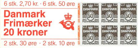 Danmark 1984 - Frimærkehæfte 20 kr. AFA 1 - Postfrisk