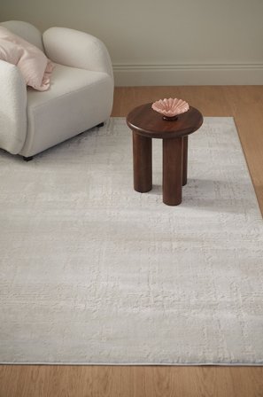 &Home - Matta Pansy Arty - Vit - Slätvävda mattor - 80X200 - Från Homeroom