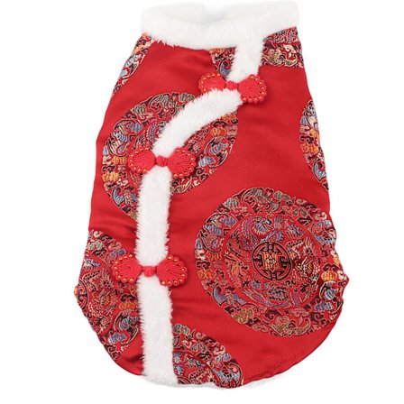 Hund Tang-kostyme kinesisk nyttårsfestival feriehundekostyme for små hunder og katterL