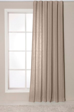 Hasta - Gardin Lina 132x250 - Beige - Leggbåndslengder - 250 - Fra Homeroom