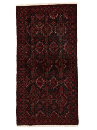 103X200 Tapis D'orient Baloutche Noir/Rouge Foncé (Laine, Perse)