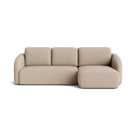 Savona Chaiselongue-Schlafsofa, rechts | Stauraum, Loop Beige, modernes Design mit Bettfunktion, Bonell-Federung und Stauraum, 94cm Höhe