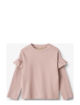 T-Shirt L/S Belinda Tops T-shirts Long-sleeved T-shirts Pink Wheat