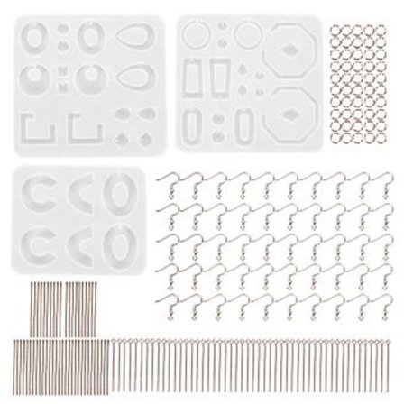 1 Sett Krystall Epoksy Resin Form Geometrisk Uregelmessig Øredobber Anheng Støpeform Håndlagde DIY Håndverk Smykker Lagingsverktøy