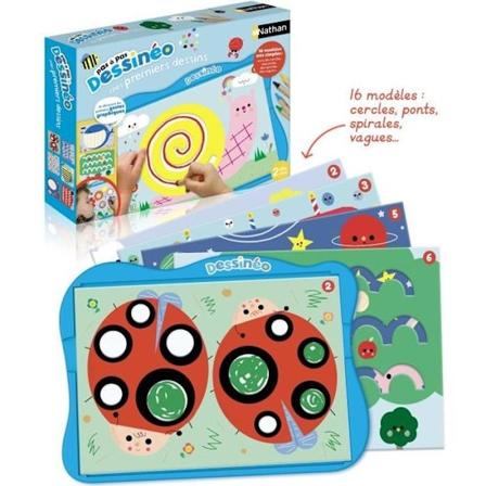 Kreativt fritidsspel - NATHAN - Dessinéo första ritningar - 16 modeller i utveckling - Från 2 år - Blå