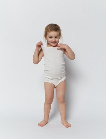 Copenhagen Colors Pointelle Heart Underwear Set - Cream - 98