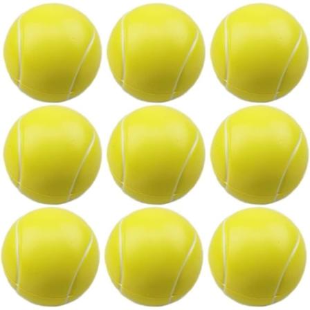 Bløde skumtennisbolde, 12 stk. skumbolde med høj hop, bløde bolde til indendørs og udendørs sport, svampetennisbolde til børn (gul) - Xin