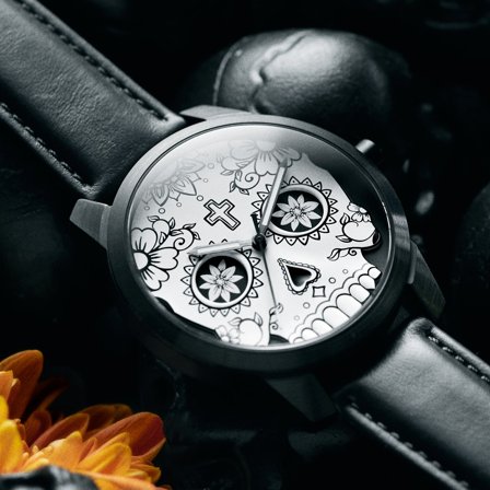 Todos | Orologio Day of the Dead con teschio bianco per uomini - Orologi da polso