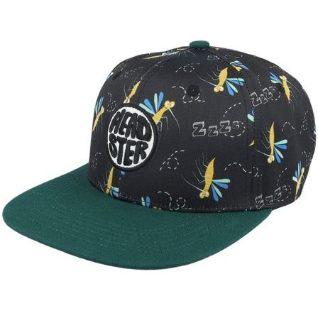 Headster - Svart snapback Keps - Kids Mosquito Black/Dark Green Snapback @ Hatstore