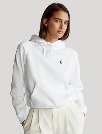 Polo Ralph Lauren Fleece Pullover Hoodie - White - XS