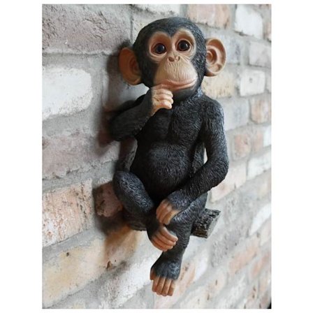 Apa på gren - väggdekoration