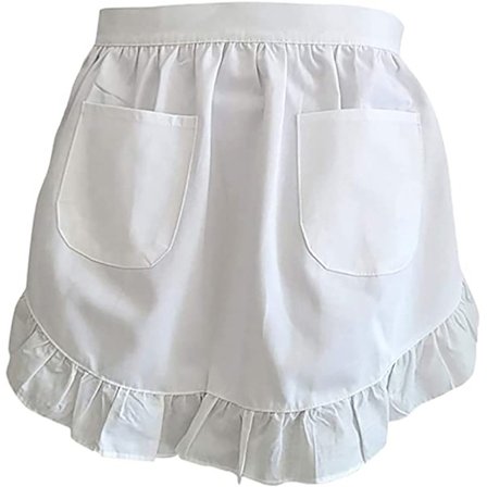 1 kpl Naisten vyötäröesiliina kahdella taskulla Puoli esiliina Tarjoilija Palvelija Asu Esiliinat Keittiöön Ruokaan Ravintolaan Kahvilaan (Valkoinen)