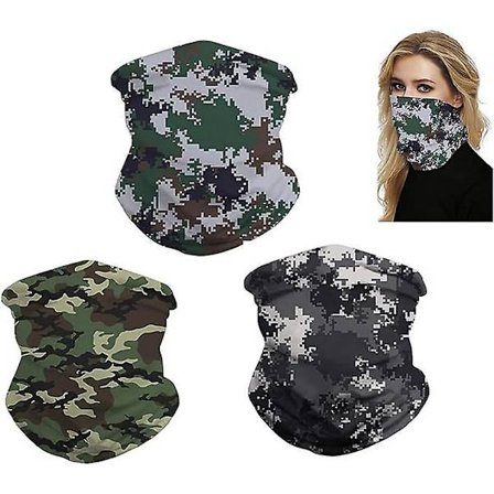 Set om 3 stäck Cover Face Collar Huvudbonad Bandana Tub Herr Dam Balaclava Stjärna Hals Sport Motorcykel Cykel Cover Vintage Billig Present