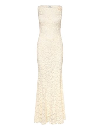 Rosemunde Rwdelicia Sl Boatneck Long Bridal D - Cream - XL