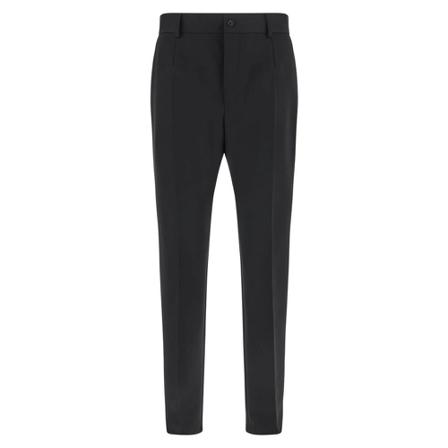 Dolce & Gabbana, High-Waisted Tailored Trousers Zwart, Heren, Maat:M,polyester