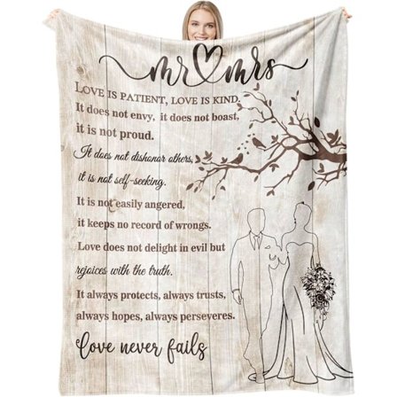 Hää lahja: Pehmeät peitot pariskunnille, polttarilahja (tuleville morsiamille), vuosipäivä-/ystävänpäivälahja, hääpäiväpeitto (60*50 tuumaa).