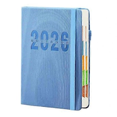 2026 Kalender Månedlig, Ugentlig og Dagbog 2026 To-Do Liste Notesbog med Månedlige Faner Indvendig Lomme Elastiklukning, SD
