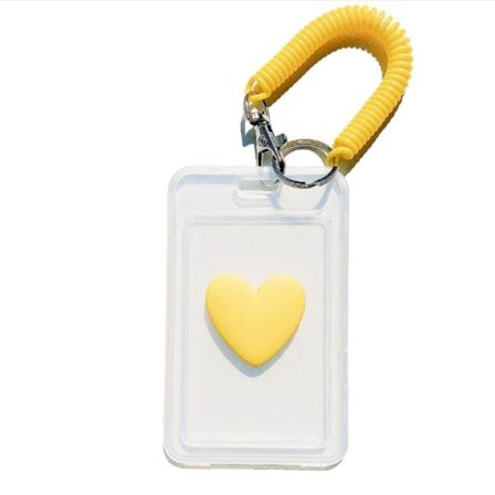 Med nyckelring Transparent Card Hold Access Card GULT