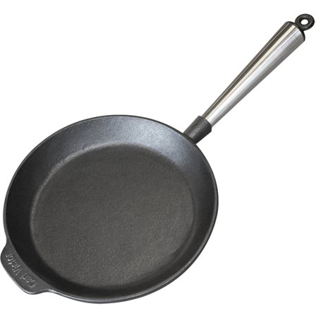 Carl victor Stekepanne i støpejern 24 cm, stålhåndtak