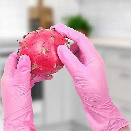 Rosa Engångshandskar i Nitril för Städning, Kök och Salong