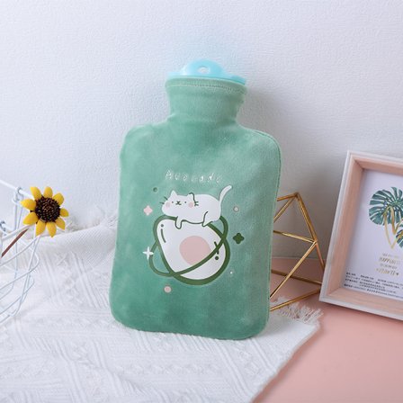 Varmtvannsflaske med mykt trekk, 1,0 liter stor kapasitet