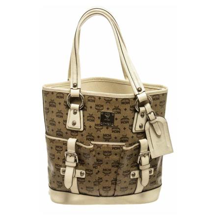 MCM Pre-owned, Pre-owned Tote Bags Bruin, Dames, Maat:ONE Size