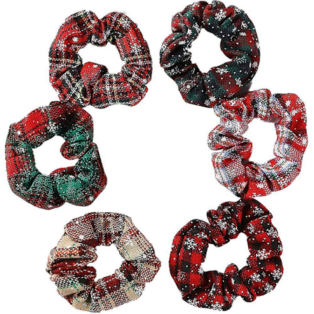 Juldekorationssats med 6 julföremål, band för kvinnor, band för jul/nyår