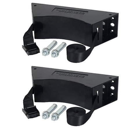 2 STK Propan Tank Holder Propan Tank Feste Gassflaskeholder med Skruer og Sikkerhetskjedestøtte