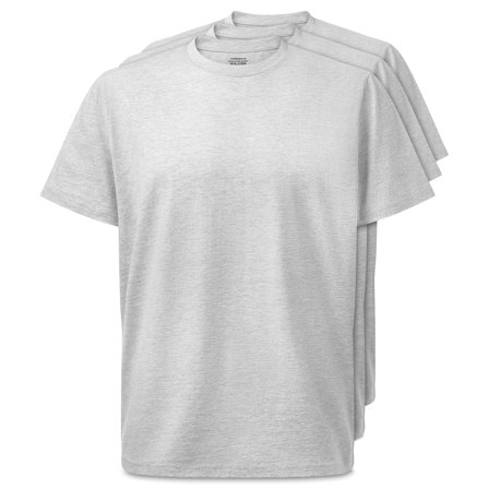 Small - FlexFeel | 3-Pack Light Grey Cotton T-Shirts for Men - T-Shirts