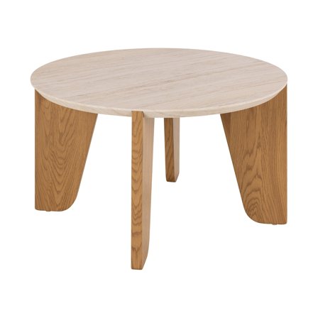 Dockland sofabord, Ø80 - 80x80x45 - Sofabord - Rundt MDF Bordplade, Moderne Design - Perfekt til Stuen - Elegant og Stilfuldt Design, Ø80x45cm