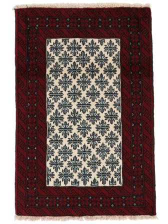 Belutsch Teppich Orientalischer Schwarz/Beige (Wolle, Persien)