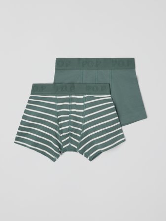 2-pakning boksershorts - 122 - 128 - barneklær - green - Polarn O. Pyret