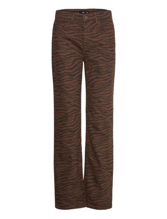 Mango | Zebra-Print Straight-Fit Jeans | 36