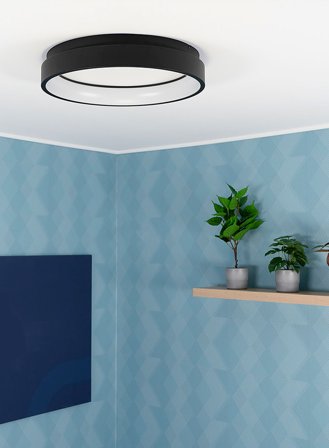 Marghera-z taklampe plafond Ø60 - sort