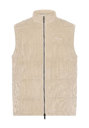 Knowledge Cotton Apparel Organic Corduroy Vest - GRS/Vegan PETA Kavajer Herr Grå XL