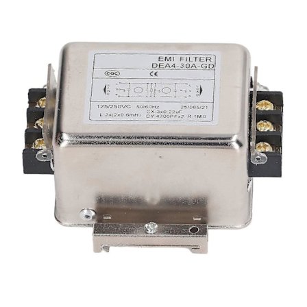 EMI Filter Anti-interferens Støy Signal Filtrering 35mm Skinneinstallasjon Enkeltfase Strømfilter 125V 250V.