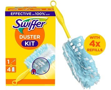 Swiffer-Duster Kit - Handle + Refillers 4 pcs-Swiffer Duster Kit med støvkost og 4 refill-Home & Household Consumables-Rengjøringsmidler