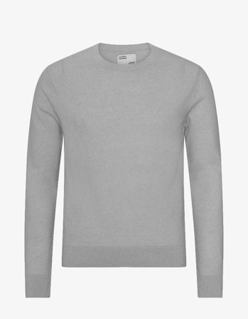 Light Merino Wool Crew - Heather Grey - XS