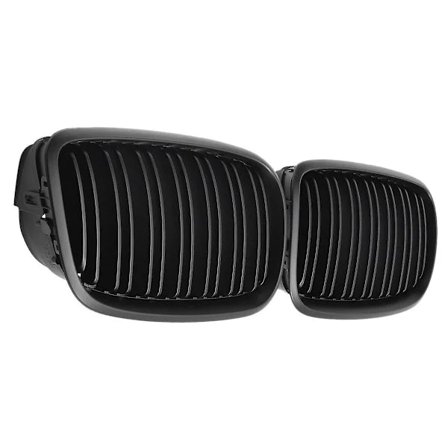 Svart Frontkofanger Dobbelt Lamel Front Nyre Grill Gitter Til- X5 X6 E70 E71 2007-2014