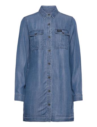 Vintage Over D Shirt Dress Blue Superdry