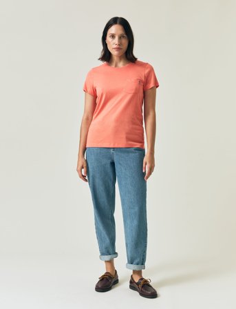 Lexington Clothing Cotton-Modal Blend Classic Tee - Coral - XS