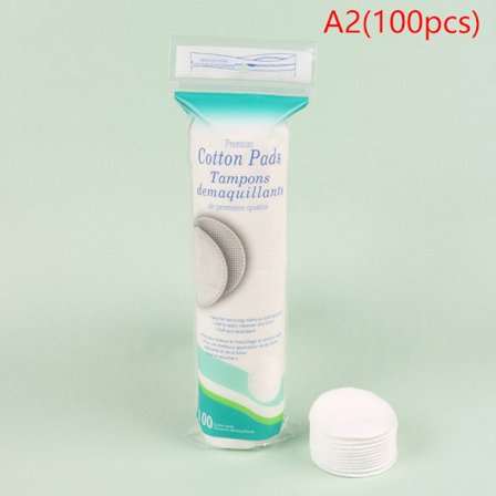 100 st mjuk smink kosmetiska bomullsrondeller Runda torkkuddar Nagel A