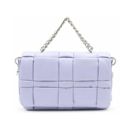 ASH Puff Tas in intertwined eco -leather , Paars , Dames , Maat: ONE Size Schoudertassen