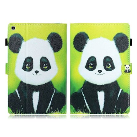 Samsung Galaxy Tab A7 10.4 (2020) viileä kuvio nahkainen flip case - Panda