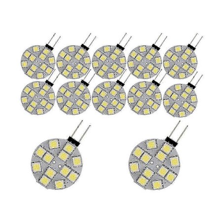 12 st G4 LED Puck Lampor 5050 12SMD (Vit)-JJ