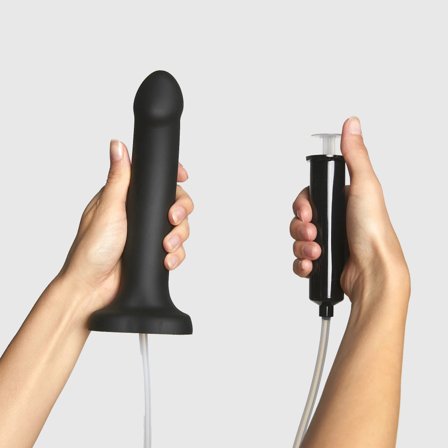 Squirting Dildo Cum Black - Small - strap-on-me