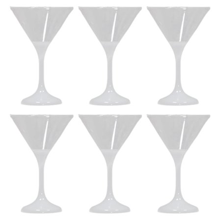 Set med 6 Självlysande Dricksglas Plastmaterial Blinkande Muggar 210ML Cocktailmuggar Cocktailglas för Bröllopsfest Bar