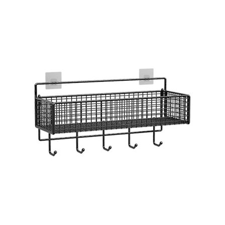 Metalkurv Vægkurv Til Opbevaring Diverse Kurv Køkken Krydderihylde Brusebad Toiletartikler Kurv Køkken Tilbehør Diverse Kurv