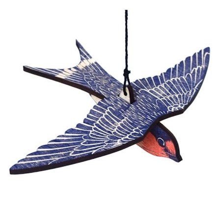 Bird Ornament Lintujen ripustukset SININEN