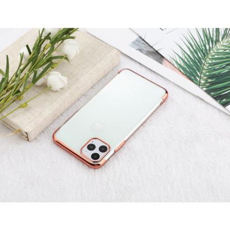 Elektropläterat Tpu-skal Iphone 11 Pro Med Två Skärmskydd. Rosa Guld